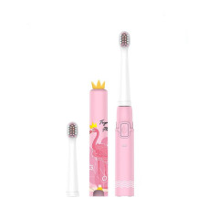 Дитяча звукова зубна щітка Seago EK9 Flamingo Pink від 3 років 2 насадки