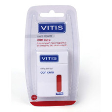 Тока зубна стрічка Vitis вощена (червона) 50 м