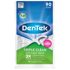 Флосс-зубочистки DenTek Потрійне очищення 90 шт