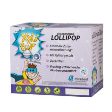 Льодяник на паличці з ксилітом Miradent XyliPOP Чорниця 50 шт