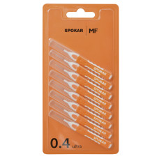 Міжзубні йоржи Spokar MF прямі 0,4 мм 8 шт