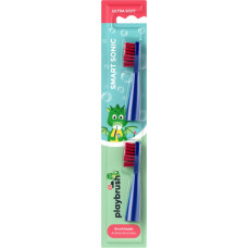 Змінні насадки для звукової зубної щітки Playbrush Smart Sonic Pink Рожева 2 шт