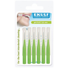 Міжзубні йоржи Ekulf ph plus 0,6 мм зелені 6 шт