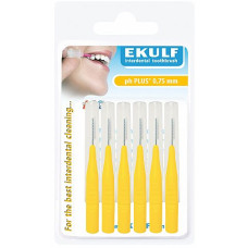 Міжзубні йоржи Ekulf ph plus 0,75 мм жовті 6 шт