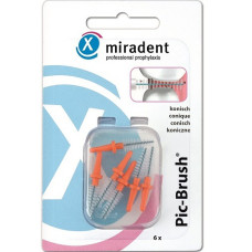 Міжзубні йоржи Miradent Pic Brush Conical 2.5 - 5.0 мм оранжеві 6 шт