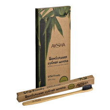 Зубна щітка Aasha Herbals Бамбукова з вугільним напиленням м'яка 1шт.