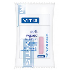 М'яка зубна нитка Vitis з фтором та м'ятою (рожева) у п/е упаковці 50 м.