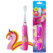 Звукова зубна щітка Brush-Baby KidzSonic від 3 років рожева 2 насадка