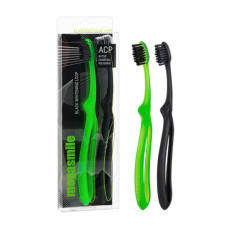 Зубна щітка Megasmile Black Whitening Loop зелена та чорна середня жорсткість 2 шт