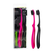 Зубна щітка Megasmile Black Whitening Loop рожева та чорна середня жорсткість 2 шт