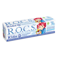 Дитяча зубна паста Rocs kids Фруктовий ріжок без фтору від 3 до 7 років 35 мл