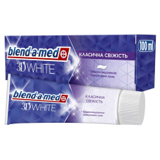 Зубна паста Blend-A-Med 3D White Класична свіжість 100 мл з фтором