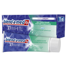 Зубна паста Blend-a-Med 3D White Екстремальний м'ятний поцілунок 75 мл з фтором