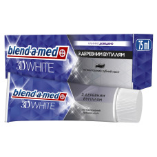 Зубна паста Blend-a-Med 3D White з деревним вугіллям 75 мл з фтором