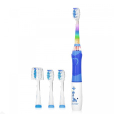 Дитяча звукова зубна щітка Seago SG-977 Giraffe Blue від 3 років 4 насадки
