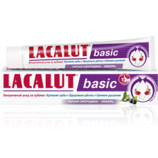 Зубна паста Lacalut basic чорна смородина-імбир 75 мл