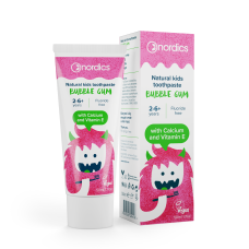 Дитяча зубна паста  Nordics Kids Bubble Gum проти карієсу