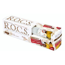 Набір зубна паста ROCS Кава та тютюн + Спрей ROCS