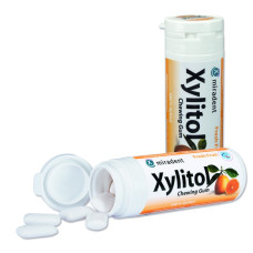Жувальна гумка із ксилітолом Miradent Xylitol chewing gum Свіжі фрукти 30 шт