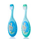 Набір дитячих зубних щіток Brush Baby Flossbrush до 3 років блакитна і зелена 2 шт