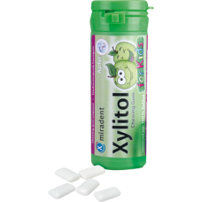 Жувальна гумка з ксилітолом для дітей Miradent Xylitol chewing gum for kids Яблуко 30 шт