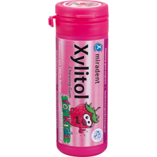 Жувальна гумка з ксилітолом для дітей Miradent Xylitol chewing gum for kids Полуниця 30 шт