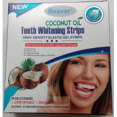Смужки для відбілювання зубів з кокосовим маслом Beaver Teeth Whitening Coconut Oil Strips Blue