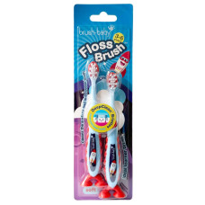 Дитяча зубна щітка Brush Baby FlossBrush від 3 до 6 років Ракета 2 шт