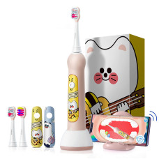 Дитяча звукова зубна щітка Lebooo Super Cat Huawei HiLink Рожева 2 насадки