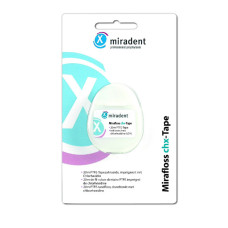 Зубна стрічка (флос) Miradent Mirafloss® Tape CHX невощена 20 м