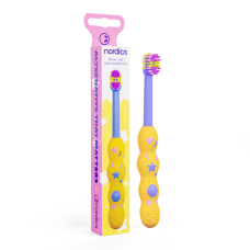 Дитяча преміум щітка Nordics 4080 soft, жовта