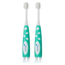 Дитяча зубна щітка Brush-Baby SoftBrush від 0 до 24 місяців зелена 2 шт