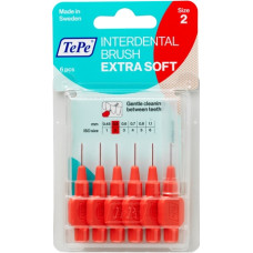 Міжзубні йоржи TePe Extra Soft 0.5 мм червоні 6 шт