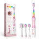 Дитяча звукова зубна щітка Seago SG-977 Giraffe Pink від 3 років 4 насадки